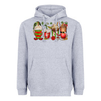 Heather Grey elf coffee cups Heavyweight Hoodie - MaliasSmallBusiness