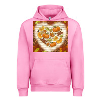 Fuchsia Pink fall heart with leopard Urban Hoodie - TumblerDesignByShophia