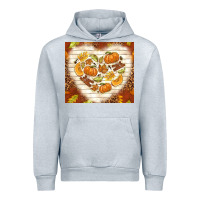 Heather Grey fall heart with leopard Urban Hoodie - TumblerDesignByShophia