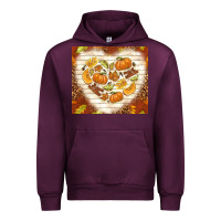 Mauve Wine fall heart with leopard Urban Hoodie - TumblerDesignByShophia