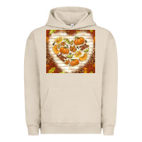 Pigment French Oak fall heart with leopard Urban Hoodie - TumblerDesignByShophia