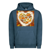 Pigment Midnight Navy fall heart with leopard Urban Hoodie - TumblerDesignByShophia