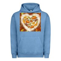 Pigment Pebble Blue fall heart with leopard Urban Hoodie - TumblerDesignByShophia