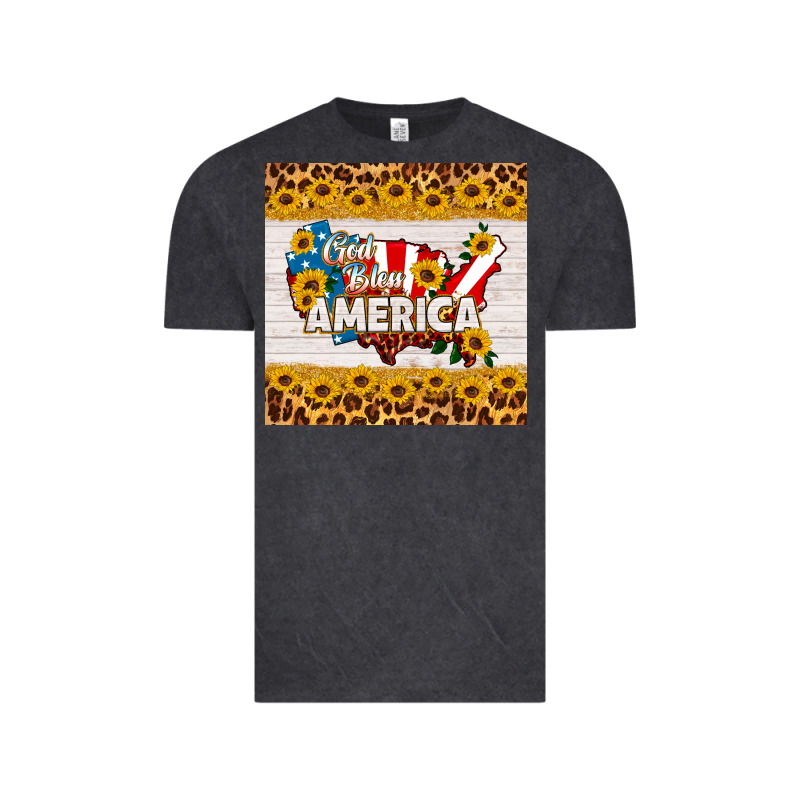 God Bless America Square Coaster Vintage Tee by HRA Design Shop | Teevron