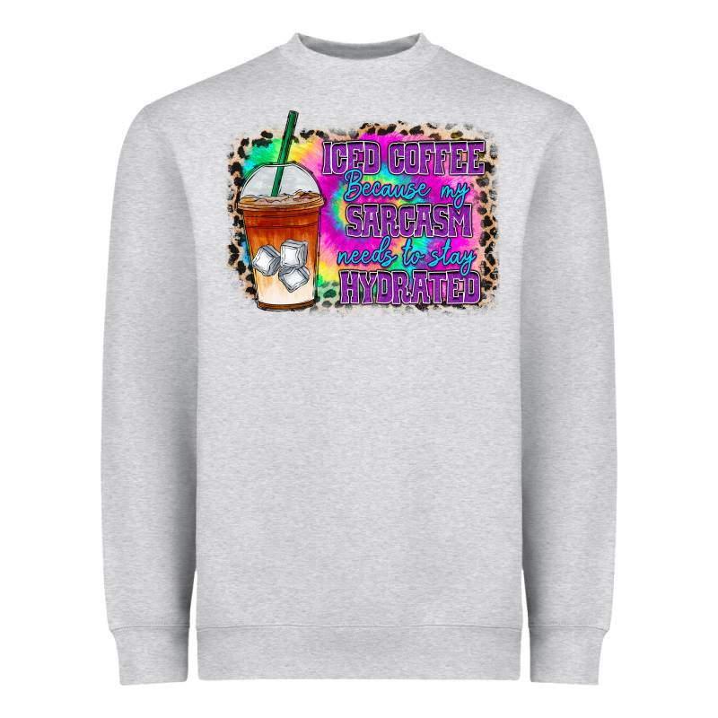 Iced Coffee Sarcasm Heavyweight Sweatshirt by RacoonDesign | Teevron