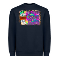 Navy iced coffee sarcasm Heavyweight Sweatshirt - RacoonDesign