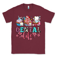 Burgundy dental life with cupcakes Classic Tee - AdoDesignShop