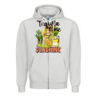 Dove Grey tequila lime sunshine Zipper Hoodie - MaliasSmallBusiness