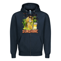 Navy tequila lime sunshine Zipper Hoodie - MaliasSmallBusiness