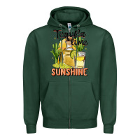 Sports Green tequila lime sunshine Zipper Hoodie - MaliasSmallBusiness