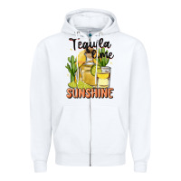 White tequila lime sunshine Zipper Hoodie - MaliasSmallBusiness