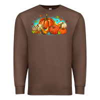 Chestnut thankful pumpkins Premium Sweatshirt - MaliasSmallBusiness