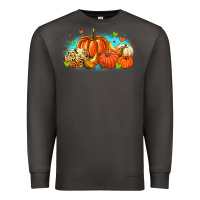 Smoke thankful pumpkins Premium Sweatshirt - MaliasSmallBusiness
