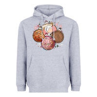 Heather Grey christmas pan dulce Heavyweight Hoodie - MaliasSmallBusiness
