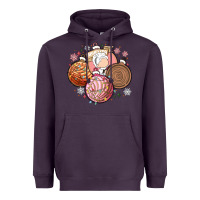 Plum christmas pan dulce Heavyweight Hoodie - MaliasSmallBusiness