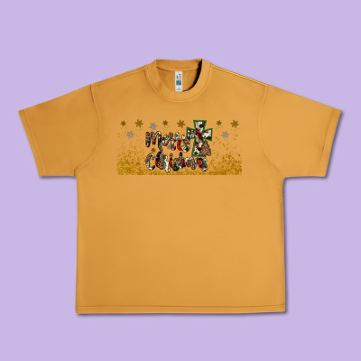 Merry Christmas Cross Urban Heavy Tee Designed By Jahusdesignshop