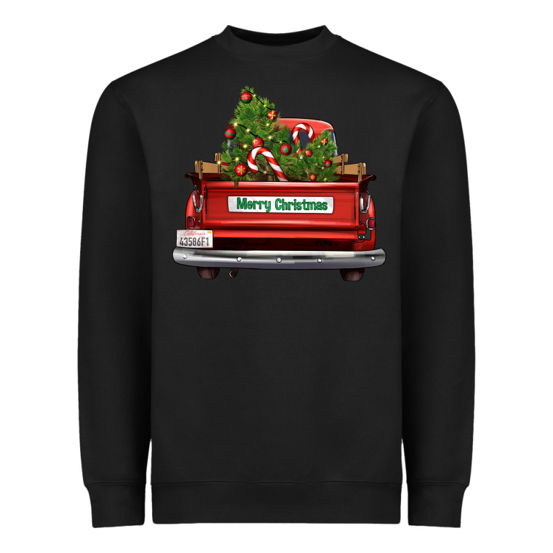 Christmas Trees Truck Heavyweight Sweatshirt by FaDigitalArtStudio | Teevron