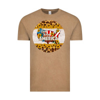 Vintage Coffee god bless america round coaster Vintage Tee - HRA Design Shop