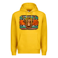 Lemon highland cow western background Premium Hoodie - Jasminsmagicworld