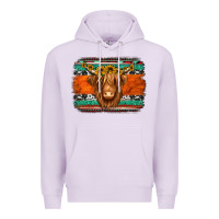 Lilac highland cow western background Premium Hoodie - Jasminsmagicworld