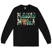 Black blessed mama Long Sleeve Tee - JahusDesignShop