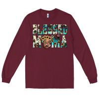 Burgundy blessed mama Long Sleeve Tee - JahusDesignShop