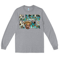 Heather Grey blessed mama Long Sleeve Tee - JahusDesignShop