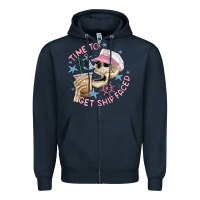 Navy time to get ship faced Zipper Hoodie - MaliasSmallBusiness
