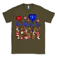 Army Green god bless the usa Classic Tee - Artiststas