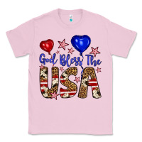 Bubblegum Pink god bless the usa Classic Tee - Artiststas