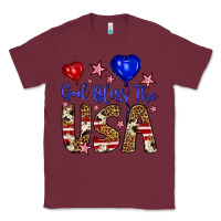 Burgundy god bless the usa Classic Tee - Artiststas