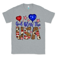 Heather Grey god bless the usa Classic Tee - Artiststas