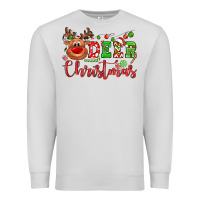 Dove Grey Deer Christmas reindeer Premium Sweatshirt - NancyCooperArtShop