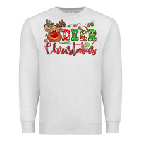 Oatmeal Heather Deer Christmas reindeer Premium Sweatshirt - NancyCooperArtShop