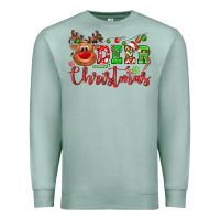 Seafoam Deer Christmas reindeer Premium Sweatshirt - NancyCooperArtShop