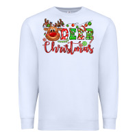 White Deer Christmas reindeer Premium Sweatshirt - NancyCooperArtShop