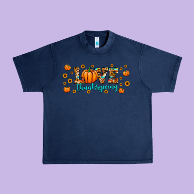 Love Thanksgiving Urban Heavy Tee Designed By Jahusdesignshop