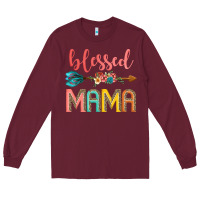 Burgundy blessed mama Long Sleeve Tee - JahusDesignShop