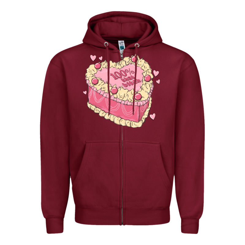 100 Percent That Bitch Zipper Hoodie by MaliasSmallBusiness | Teevron