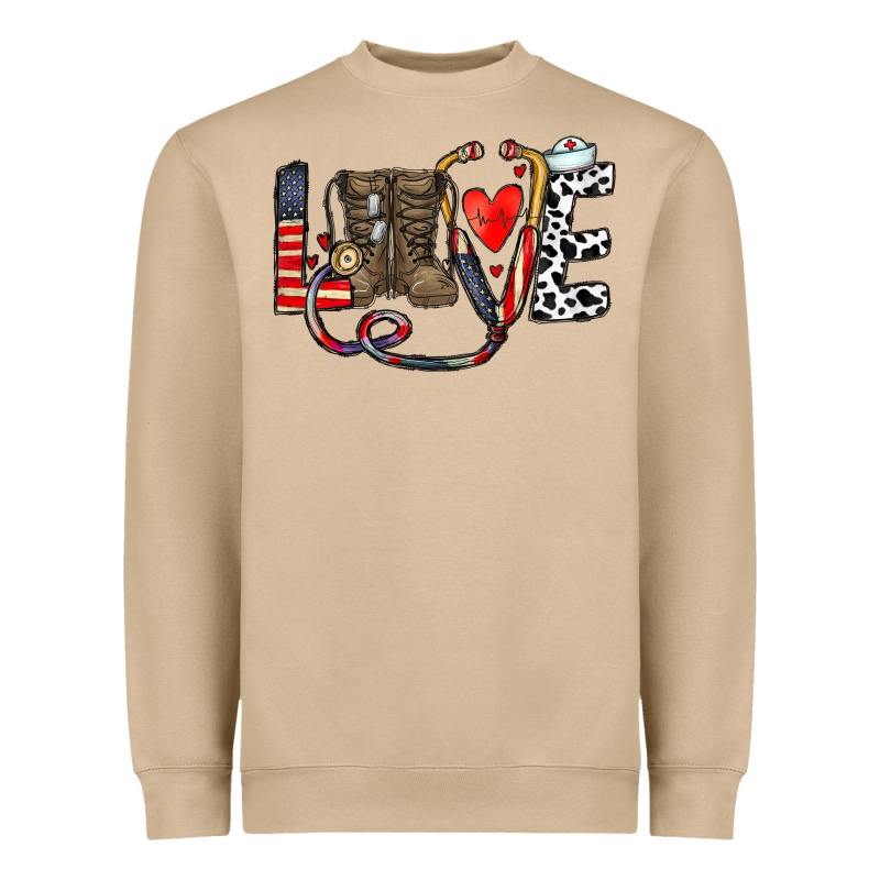 America Nurse Heavyweight Sweatshirt by CowhideDigitalArt | Teevron