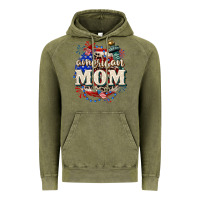 Vintage Olive American Mom 4th of July Vintage Hoodie - CowGirlArtShop
