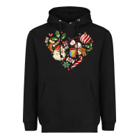 Black christmas heart Heavyweight Hoodie - MaliasSmallBusiness