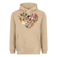 Mushroom christmas heart Heavyweight Hoodie - MaliasSmallBusiness