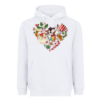 White christmas heart Heavyweight Hoodie - MaliasSmallBusiness
