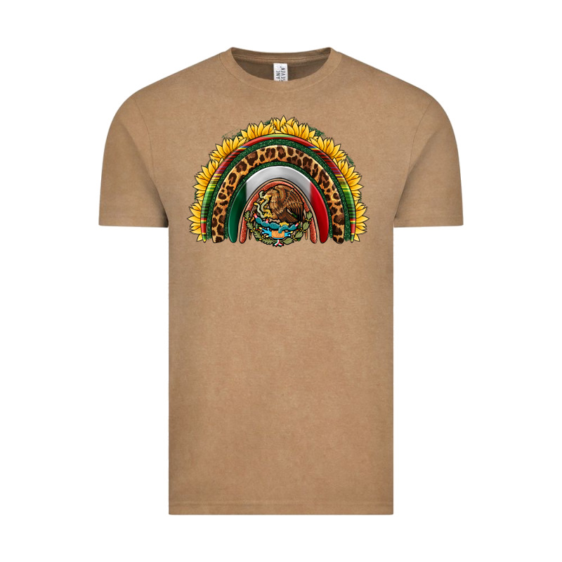 Mexico Sunflower Rainbow Vintage Tee by HRA Design Shop | Teevron