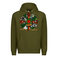 Army Green merry christmas windmill Premium Hoodie - Jasminsmagicworld