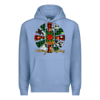 Colony Blue merry christmas windmill Premium Hoodie - Jasminsmagicworld