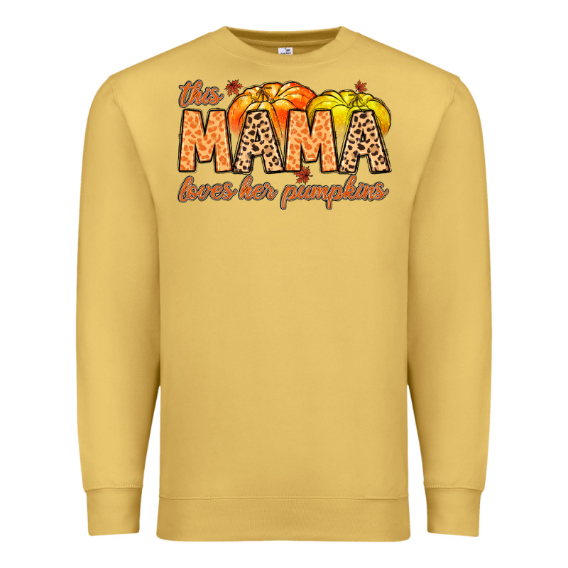 This Mama Loves Her Pumpkins Premium Sweatshirt by MaliasSmallBusiness | Teevron