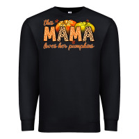 Black this mama loves her pumpkins Premium Sweatshirt - MaliasSmallBusiness