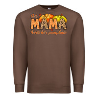 Chestnut this mama loves her pumpkins Premium Sweatshirt - MaliasSmallBusiness